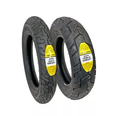 Dunlop Motorcycle Tires D404 80/90-21 Front 150/80-16 Rear Set Combo • $223.86