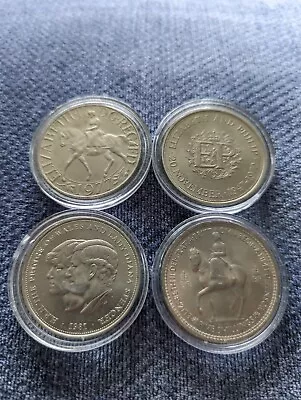 £15.95 • Buy Crowns Coins Job Lot X4 In Capsules - 1953, 1972, 1977, 1981