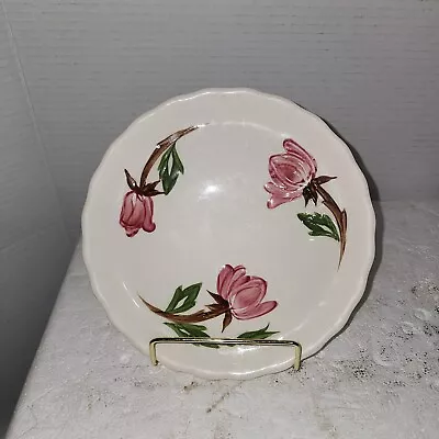 Vintage Canonsburg Pottery Hand Painted Embossed American Beauty 7.5  Side Plate • $7.99