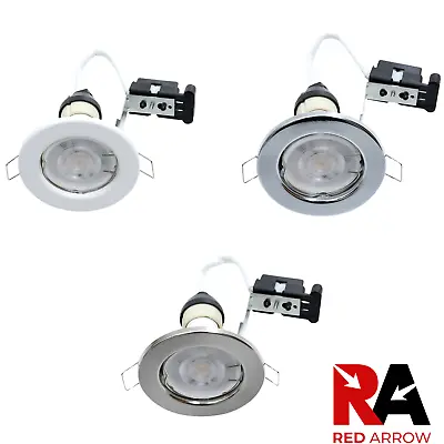 GU10 MAINS 240 VOLT HALOGEN LED RECESSED DOWNLIGHT   DOWNLIGHTER  Redarrow • £4.50