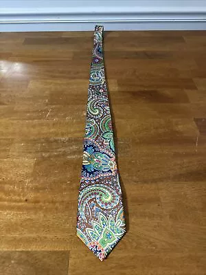 Twenty Dollar Tie Mens Necktie Paisley Artsy Multicolor 100% Silk Handmade • $12.99