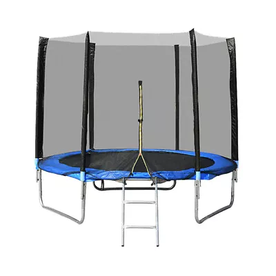 NEW 8FT Trampoline With Safety Net Enclosure Spring Cover Padding Adults Kids • £119.99