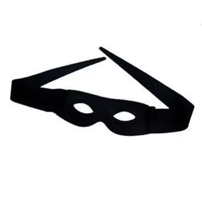 Black Fabric Eye Mask - Tie Sides - Zorro - Bandit - Costume Accessory - Adult • $8.99