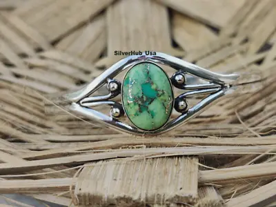 Green Copper Turquoise 925 Sterling Silver Cuff Mother's Day Gift Jewelry PS-7 • $13.70