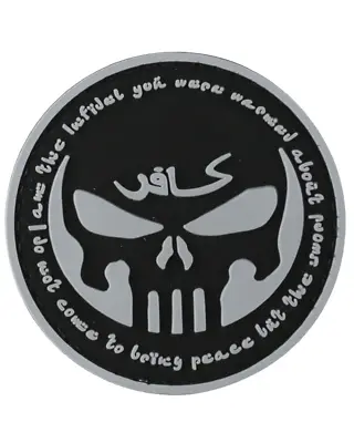 Punisher Infidel Patch Tactical Morale Hook & Loop Military Airsoft Batch • £2.99