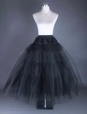 £17.52 • Buy RULTA New Black 3-Layers Tulle Hoopless Wedding Dress Underskirt Petticoat UK ES