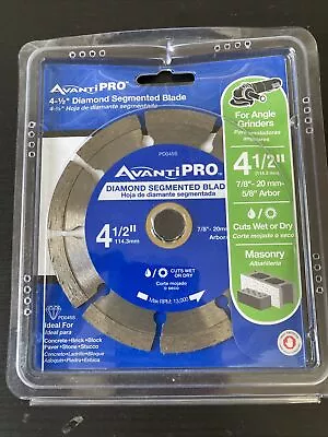 Avanti Pro 4 1/2” Diamond Segmented Blade For Angle Grinders PD045S Concrete • $9.50