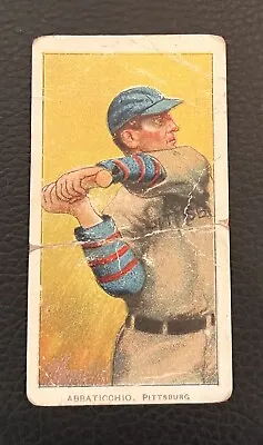 1909 T206 Ed Abbaticchio Blue Sleeve Pittsburg (005) • $80.75