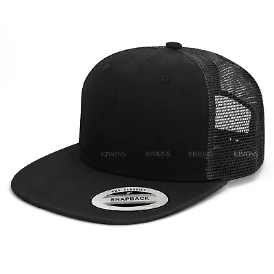 Snapback Hat Blank Flat Baseball Cap Trucker Plain Men Hip Hop Army Mesh CS 002 • $8.65