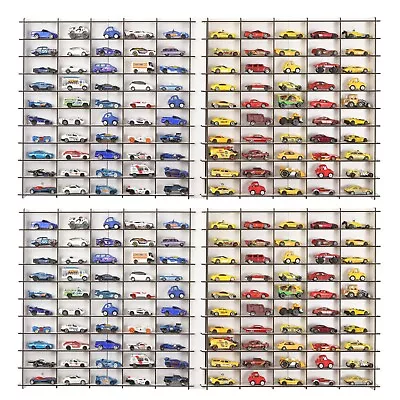 1:64 Toy Car Wall Shelf Hotwheels Matchbox Compatible Display Case For 200 Cars • $95