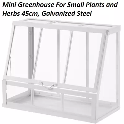 Small Greenhouse In/Outdoor Garden Plants Herbs Grow Green House Metal Frame NEW • £32.91