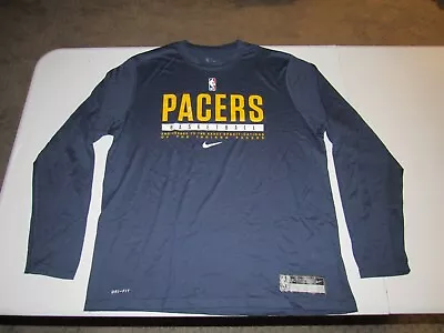 Indiana Pacers Men's NBA Nike Authentic Blue Long Sleeve Shirt Size XL • $6.99