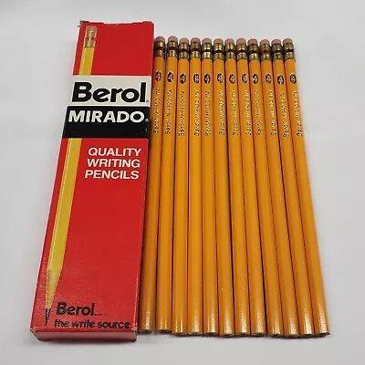 Vintage Box Of 12 Berol Mirado 174-4 Hard Writing Pencils • $15