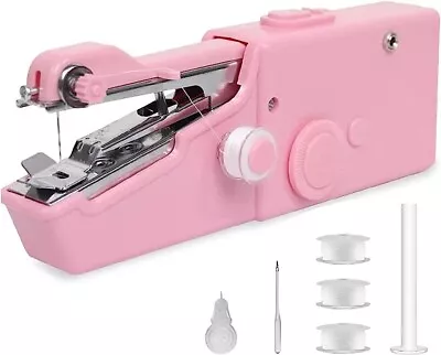 £9.90 • Buy Mini Portable Handheld Cordless Sewing Machine Hand Held Clothes Thread Stitch