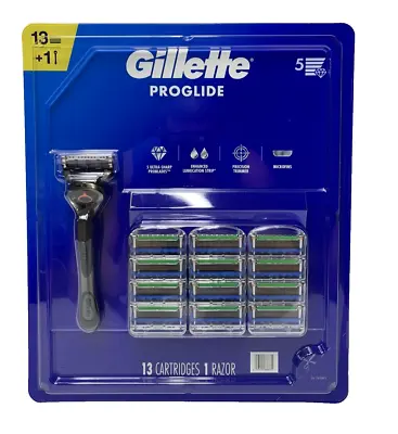 GILLETTE PROGLIDE - 13 Replacement Cartridges + 1 Razor Handle -  Brand New • $48.90