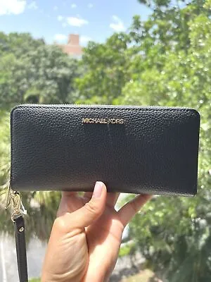 Michael Kors Long Zip Around Wallet Wristlet Leather Or PVC Clutch Phone Holder • $72.50