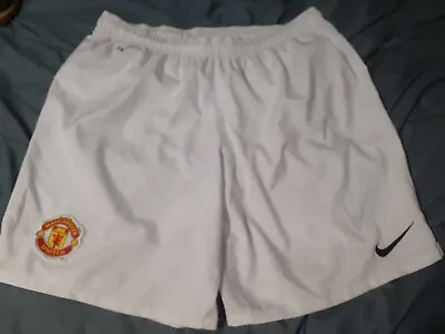 MANCHESTER UNITED 2011 2012 HOME FOOTBALL SOCCER SHORTS Men XL NIKE 418502-105 • $29.99