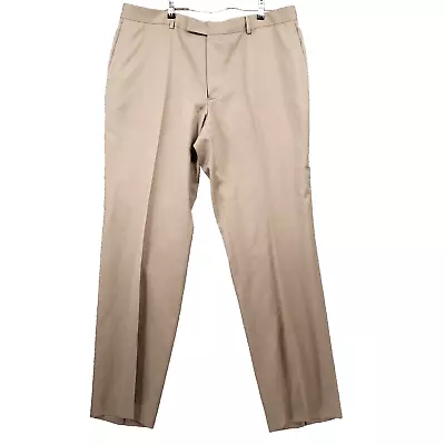 NWT - HUGO BOSS Men's JAMES BROWN Khaki Chino / Flat Front PANTS - 38R  Unhemmed • $89.95