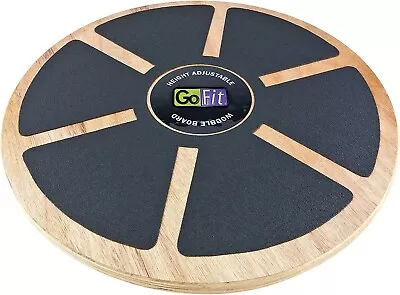 Free Shipping - GoFit Wood Wobble Balance Board - Adjustable Non SlipBlack • $54.42