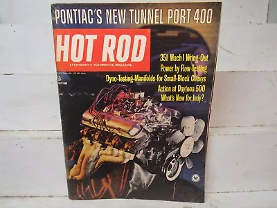 HOT ROD Magazine MAY 1969  'MUSTANG MACH I TEST  CALE YARBROUGH Article • $14.99