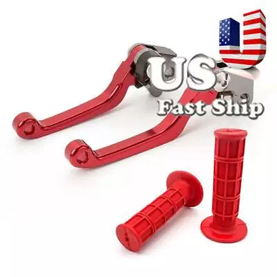 Red Pivot Brake Clutch Lever Handle Grip For CRF250R CRF450R 04-06 CRF250X 04-17 • $34.98