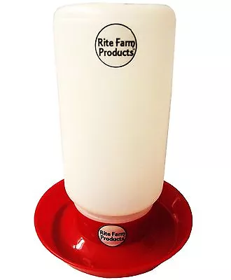 Red Rite Farm Products Waterer Base & Poly Quart Jar Poultry Chicken Chick • $8.89