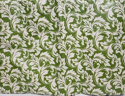 Vinyl Tablecloth W/soft Flannel Back52 X90 Oblong (6-8 Ppl) FLOWERS ON GREENSL • $15.99