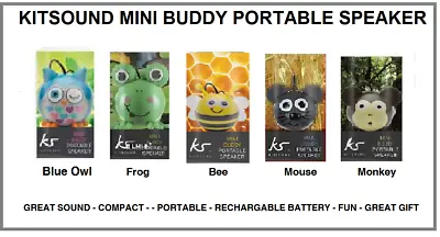 Kit Sound Mini Buddy Wired Portable Speaker 3.5mm Jack For IPhone IPad Android • £9.99