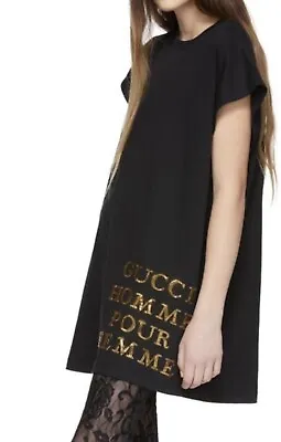 $671.79 • Buy Gucci Homme Pour Femme  Patch With Sequins Medium T-shirt Black