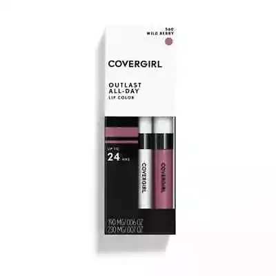 Covergirl Outlast All Day Lip Color W Moisturizing Topcoat 560 WILD BERRY • $9.99