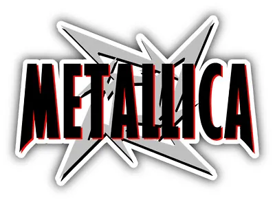 Metallica Silver Car Bumper Sticker Decal - 3'' 5'' Or 6'' • £3.86