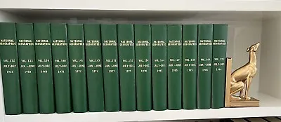 National Geographic Hardcover  14 Vols 1968-1986 • $420