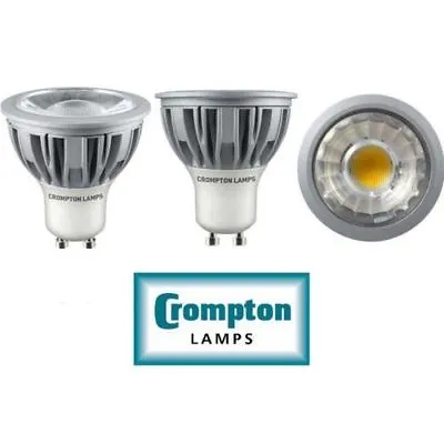 Pack Of 3 Crompton LED GU10 5W COB Warnm White Flood Lamp - LGU105WWCOB • £15.45