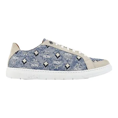 MCM Men's Terrain Sneakers Vintage Jacquard Monogram MEXBATQ01 Blue - BRAND NEW • $229