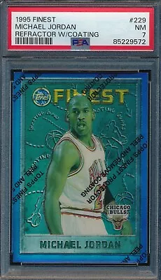 Michael Jordan 1995-96 Topps Finest Refractor Psa 7 Nrmt Card #229 W/ Peel! • $749.99