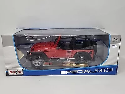 Maisto 1:18  Jeep Wrangler Rubicon RED 1/18 Special Edition • $15