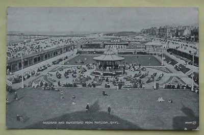 £1 • Buy 1 Old Postcard Of The Gardens And Bandstand From Pavilion, Rhyl, Wales. (1926)
