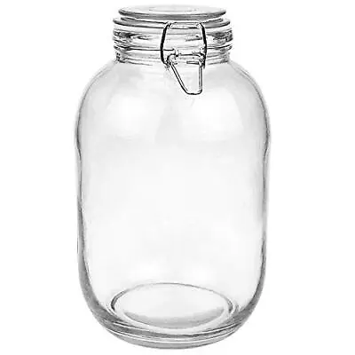 Folinstall 1 Gallon Glass Jar With Airtight Lid Large Mason 1 Gallon Clear • $26.42