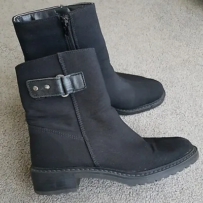 £9.99 • Buy Rohde SympaTex Black Ankle Boots Size 6.5 Side Zip