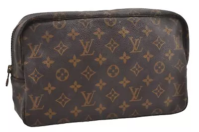 Auth Louis Vuitton Monogram Trousse Toilette 28 Clutch Hand Bag M47522 LV 8815I • $92