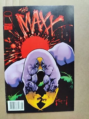 THE MAXX 1 FN/VF NEWSSTAND UPC BARCODE VARIANT 1993 Sam Kieth Image Comics 1993 • $14