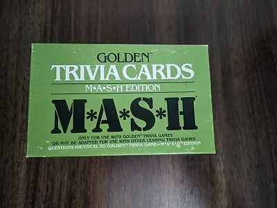 M*A*S*H 1984 Golden Trivia Cards: M*A*S*H Edition Card Game Barely Used If Ever • $23.95