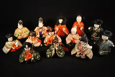 13 Vintage Mid 1900's Japanese Kimekomi Hina Ningyo Dolls / Lot • $45