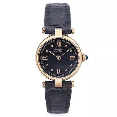 Cartier Must De Vendome Vermeil Silver Quartz Women's Wristwatch With Box • $27