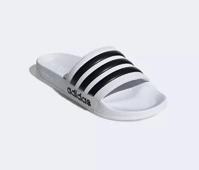 $39.95 • Buy Adidas Adilette Shower Slides White Black GZ5921 Size 11 US Mens