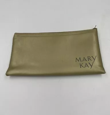 Vintage Mary Kay Gold Zip Top Makeup Bag With Logo • $10