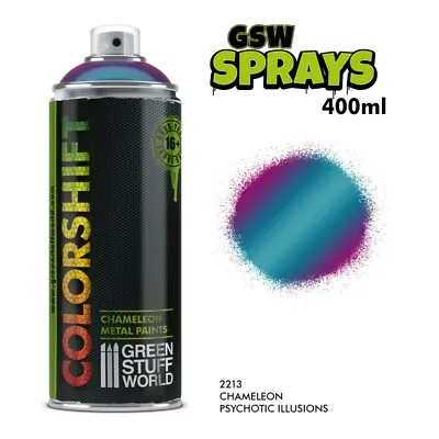 SPRAY Chameleon PSYCHOTIC ILLUSIONS 400ml Color Shift Aerosol Colorshift Paint • £14.84