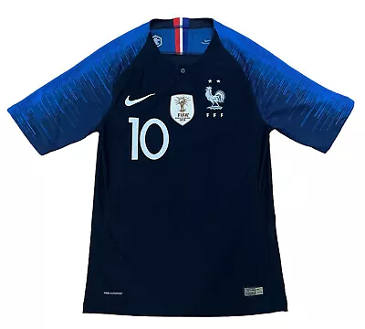 FRANCE 2018 #10 MBAPPE NIKE VAPORKNIT PLAYER ISSUE JERSEY MAILOT SHIRT Size S • $823.49