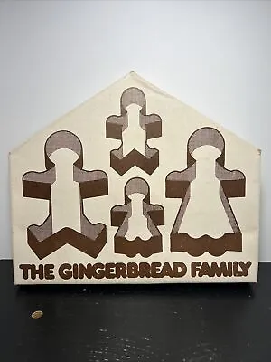 Vintage Gingerbread Family Cookie Cutters Boxed Set Of 4 Free Shipping • $16.99