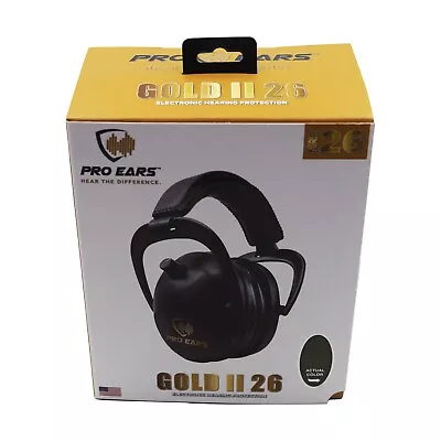 Pro Ears Gold II 26 Electronic Hearing Protection Range Earmuff Black | PEG2SMB • $149.92